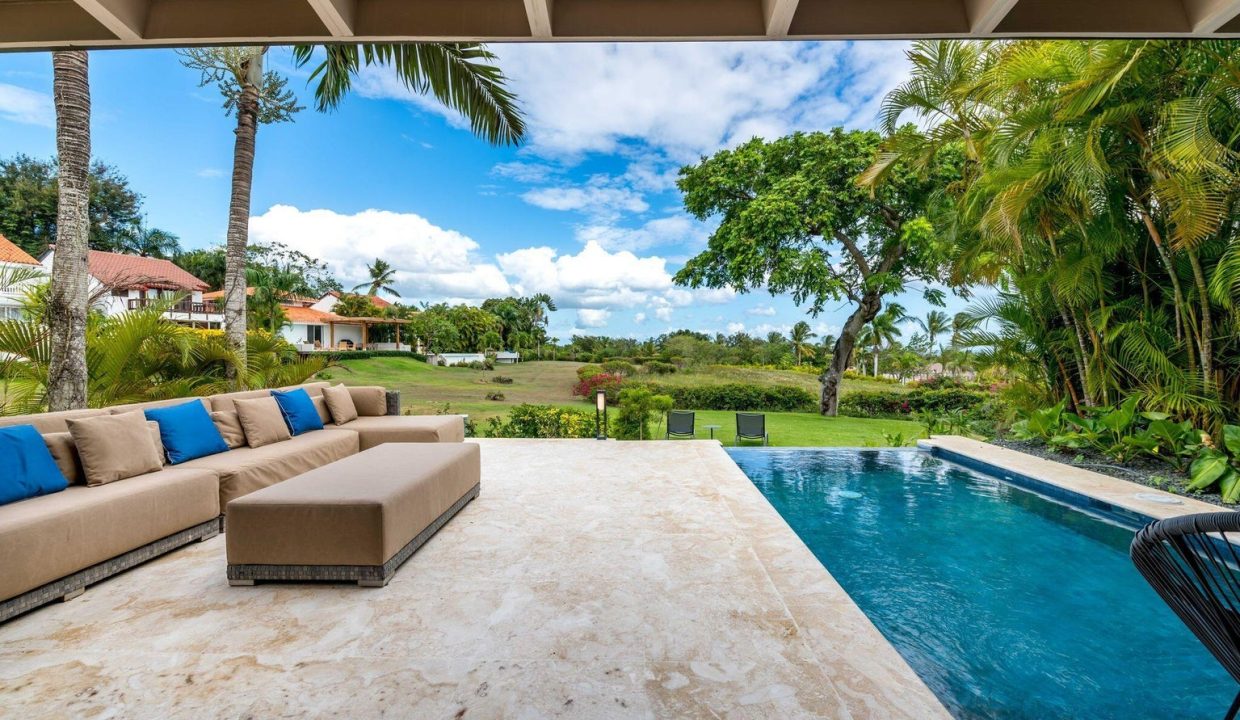 Serene garden surrounding the villa