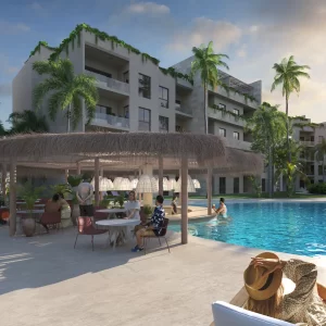 bavaro resort pool palm trees 3