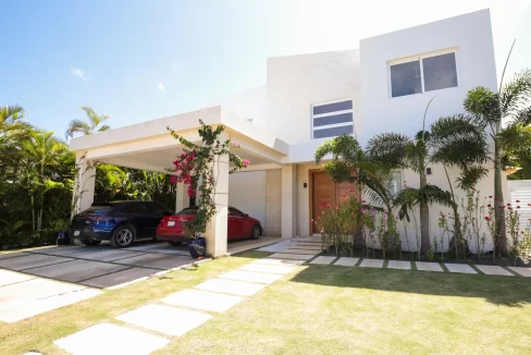 modern villa punta cana garage