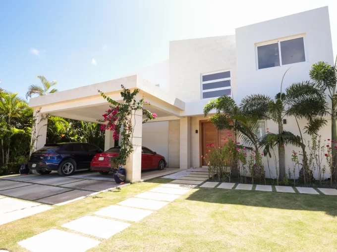modern villa punta cana garage