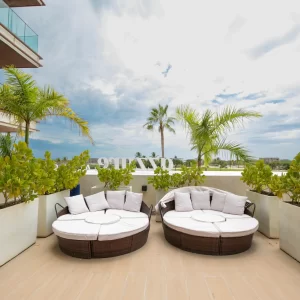 cap cana terrace daybeds palm view